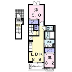 南摂津駅 バス15分  鳥飼八町下車：停歩9分 2階の物件間取画像